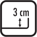 Głębokość użytkowa 3 cm